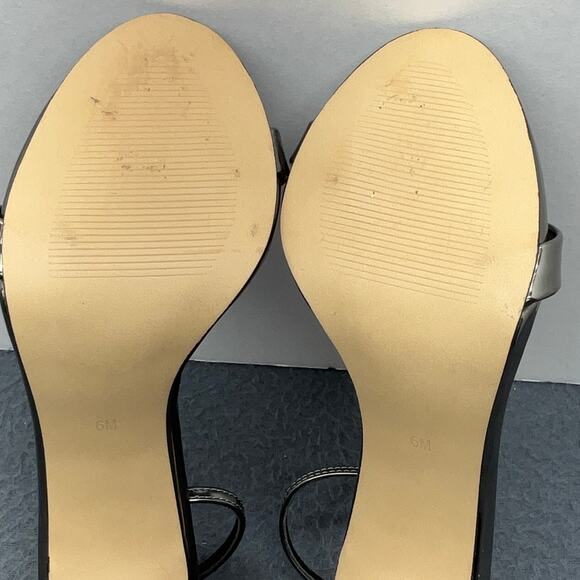 Steve Madden Stecy Silver Pewter Formal Ankle Strap 4" Stiletto Heel Women 6M - Picture 9 of 10